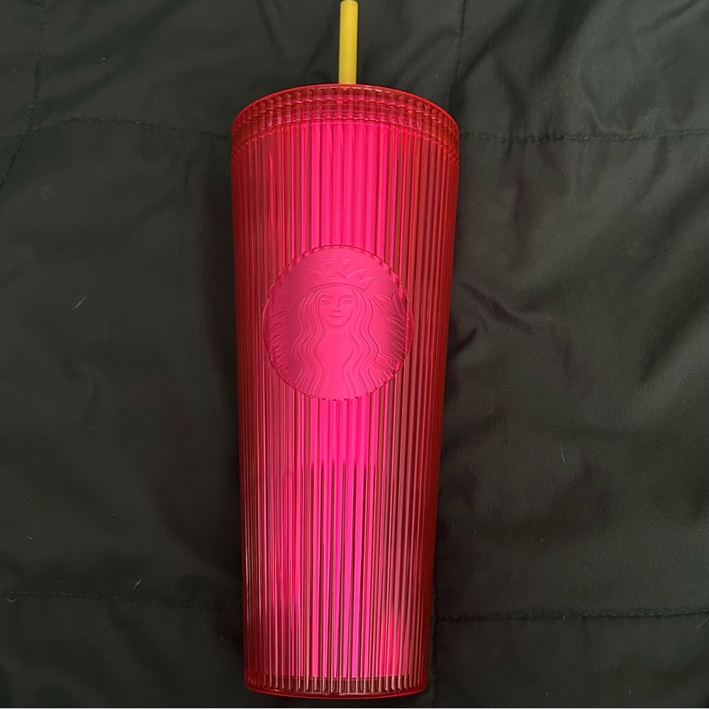 Starbucks Neon Pink Tumbler with Lid